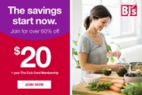 Purchase BJ’s Club Card Membership for only $20 and save BIG!