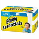 12 Rolls Bounty Essentials Select-A-Size Paper Towels 2-Ply