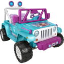 12V Power Wheels Disney Frozen Jeep Wrangler Battery-Powered Ride-On Toy Vehicle with Music & Sounds, for a Child Ages 3-7