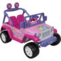 12V Power Wheels Disney Princess Jeep Wrangler Battery Powered Ride-On Vehicle with Sounds
