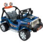12V Power Wheels Hot Wheels Jeep Wrangler Battery-Powered Ride-On Toy Vehicle with Music & Sounds
