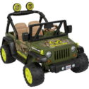 12V Power Wheels Realtree Jeep Wrangler Battery-Powered Ride-On Vehicle with Sounds & Storage
