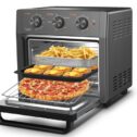 1300W/20Qt 5-in-1 Air Fryer Toaster Oven Family Size Countertop for Home Kitchen, Dark Grey