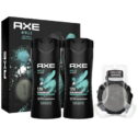 ($14 VALUE) AXE Apollo Sage & Cedarwood Body Wash Gift Set With Shower Tool, 3 Pack