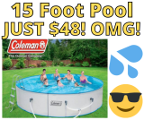 15 Foot Pool Only $48.00 (Was $399.00)