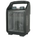 1500W Utility Space Heater, Fan-Forced Type, Indoor, Black, 2-Setting