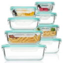 16pcs Glass Storage Container Set with Lids, Vtopmart Meal Prep Containers, Airtight Bento Boxes