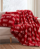 3-Piece Holiday Print Decorative Pillow and Throw Set Major Price Drop!