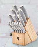 Hampton Forge Cool Grey 15-Pc. Knife Block Set Huge Price Drop!