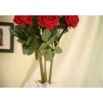 1pcs 67cm Artificial Rose Silk Flowers Flower Floral Valentines Wedding Red Gift