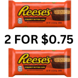 Reese’s Peanut Butter Candy on sale at 2 for $0.75