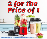 Nutribullet GO Personal Blenders 2 for the Price of 1!