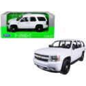 2008 Chevrolet Tahoe Unmarked Police Car White 1/24-1/27 Diecast Model Car by Welly