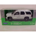 2008 Chevrolet Tahoe Unmarked Police Version White 1/24 - 1/27 Diecast Model Car by Welly