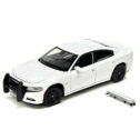 2016 Dodge Charger Pursuit Police Interceptor White Unmarked Police Pursuit Series 1/24 Diecast Model Car by Welly