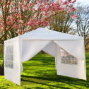 2022 Upgraded Outdoor 10 x10 ft Canopy Tent, SEGMART Waterproof Party Wedding Tent with 4 Removable Sidewalls, Foldable UV Protection...
