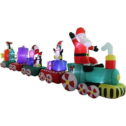 20Ft Blown Inflatable Christmas Train W/Penguins, Presents, Snowman Yard Decoration GTC00069-20