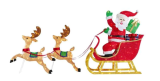 Santa’s Sleigh with Two Reindeers Yard Sculpture HOT Holiday Savings!