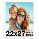 22x27 Frame White Solid Wood Picture Frame Includes UV Acrylic Shatter Guard Front, Acid Free Foam