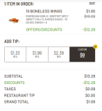 Buffalo Wild Wings CHEAP FOOD!!  ORDER NOW!