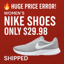 🔥 HUGE Price Error! Women’s Nike Shoes Only $29.98 Shipped