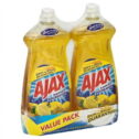 (2 Pack) Ajax Ultra Super Degreaser Triple Action Liquid Dish Soap, Lemon, 28 Fl Oz