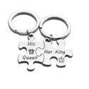 2 Pieces Couple Keychain Key Chains Valentines Day Birthday Gift Christmas Gift for Wife Husband Boyfriend Girfriend Her Him