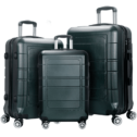 3 Pcs Luggage Sets TSA Lock, ABS Hardshell Hardside Lightweight Durable Spinner Wheels Suitcase(20/24/28) - Green