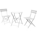 3 Pieces Patio Bistro Set,Folding Outdoor Furniture Sets including Table and Chairs for Garden Backyard