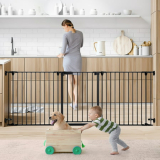 Tall Adjustable Auto Close Open Baby Gate with Swing Door Massive Markdown