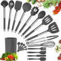 30 Pcs Silicone Cooking Utensil Set, Kitchen Utensils Cooking Utensils Set, Food Grade Silicone Spatula Set, BPA-Free, Non-stick Heat Resistant...