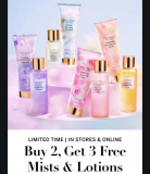 VS Limited Time. Buy 2, Get 3 Free Mists & Lotions