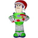 3.5 ft. H Christmas Airblown Inflatables Disney Stylized Buzz With Candy Cane