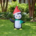 3.5ft Penguin with Disco Lights - Lighted Christmas Inflatable by Seasonal LLC