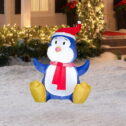 3.5' Tall Airblown Penguin Christmas Inflatable