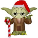 3' Airblown Yoda W/Santa Hat Christmas Inflatable
