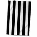 3dRose Black and White Stripes Pattern - vertical striped stripy stripey stripe retro traditional classic - Towel, 15 by 22-inch