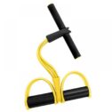 4 Tubes Strong Fitness Yoga Resistance Bands Latex Pedal Exerciser Sit- Up Yoga Fitness Gear Leg Pull Pedal Exerciser