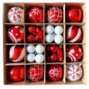 42ct Red Mini Christmas Balls Ornaments, Small Shatterproof Christmas Baubles for Xmas Christmas Tree, Hanging Ball for Holiday Wedding Party...