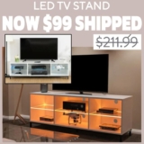 LED TV Stand for 65″ TV Only $99 (Was $212)