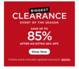 Kohls Biggest Clearance Event Of The Season Up To 85% Off!