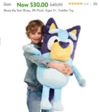 Bluey My Size Bluey, 3ft Plush, Ages 3+, Toddler Toy Only $30