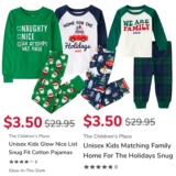 These Holiday Pajamas are now $3.50