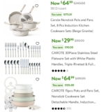 CAROTE COOKWARE LOWEST PRICES EVER!!