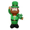 4' Air Blown Inflatable St. Patricks Day Leprechaun w/ Sign Yard Decoration GTP00001-4