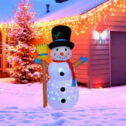 4ft Christmas Inflatables Blow Up Yard Decorations, Inflatable Snowman Christmas Outdoor Decoration, Christmas Blow Up Snowman with Light for Indoor...