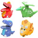 4 Pack Dinosaur Toys Press and Go Dinosaur Cars Wind Up Toys for Kids Boys Girls Toddlers Easter Basket Stuffers...
