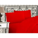 4 Pieces Bed in a Bag Sheet Set King Red