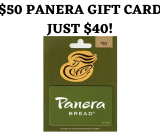 $50 Panera Gift Card On Sale!