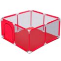 50 Inch Extra Large Kid Baby Playpen Baby Playard with Breathable Mesh and Playmat,Infant Children Play Game Fence for Indoors...